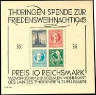 Blockausgabe "Weihnachten", Graugefasertes Papier Mit Holzeinschlüssen, Blocktype II, Tadellos Postfrisch, Sehr Selten,  - Other & Unclassified