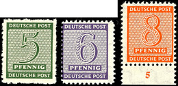 5 Pf. - 8 Pf. Mit Postmeistertrennung Mügeln, Wz.Y, Tadellos Postfrisch, Gepr. Ströh BPP, Mi. 1.550.-, Katalog: 116/18AY - Other & Unclassified