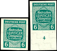 6 Pf. Leipziger Messe Wz.X Und Y, Je Ungezähnt, Tadellos Postfrisch, Mi. 400,-, Katalog: 124X/YU ** - Other & Unclassified