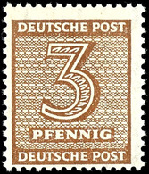 3 Pf. Braunocker, Tadellos Postfrisch, Gepr. Ströh BPP, Mi. 700,-, Katalog: 126Xwc ** - Other & Unclassified