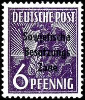 6 Pfg. Arbeiter Dunkelgrauviolett, Postfrisch, Fotobefund Paul BPP: "echt Und Einwandfrei", Mi. 650,-, Katalog: 183d ** - Other & Unclassified