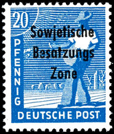 20 Pfg. Arbeiter Kobalt, Postfrisch, Kurzbefund Paul BPP: "echt Und Einwandfrei", Mi. 400,-, Katalog: 189c ** - Sonstige & Ohne Zuordnung