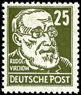 25 Pfg. Köpfe, Senkr. Borkengummi, Postfrisch, Kurzbefund Paul BPP: "echt Und Einwandfrei", Mi. 300,-, Katalog: 221y ** - Autres & Non Classés