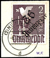 1 Mark Und 2 Mark Neuruppin, Briefstück, Pracht, Michel 285,-  Gepr. Ballschmidt BPP, Dr. Modry BPP, Katalog: IIaVII,IIb - Altri & Non Classificati