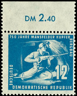 12 Pfg Mansfelder Kupferschieferbau Mittelblau, Postfrisch, Tadellos, Gepr. BPP, Mi. 200.-, Katalog: 273c ** - Altri & Non Classificati