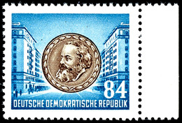 84 Pfg. Karl Marx, Druck Auf Der Gummiseite, Rechtes Randstück Postfrisch, Fotoattest Mayer BPP: "echt Und Einwandfrei", - Other & Unclassified