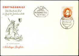 48 Pfg Schubert Auf Blanko-Schmuck-FDC Von "BERLIN W8 13.11.53", Tadellose Erhaltung, Mi. 160.-, Katalog: 404 FDC BF - Autres & Non Classés