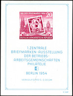 Briefmarkenausstellung - Block Mit Plattenfehler "Punkt über Rechtem Oberen Block - Einfassungsornament", Postfrisch, Mi - Autres & Non Classés