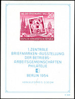 Briefmarkenausstellung - Block Mit Plattenfehler "Punkt über Rechtem Oberen Block - Einfassungsornament", Postfrisch, Mi - Sonstige & Ohne Zuordnung