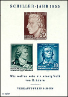 Schillerblock, 5 Pfg. "2 Warzen Auf Wange", Postfrisch, Gepr. Schönherr BPP, Mi. 300,-, Katalog: Bl.12II ** - Autres & Non Classés