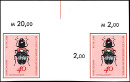 10 - 40 Pfg Käfer Kpl. Als Geschnittene Phasendrucke, Je Im Waagerechten Zwischenstegpaar Mit Oberrand, 6 Werte Komplett - Sonstige & Ohne Zuordnung