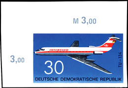 20 - 50 Pfg Flugzeuge Als Geschnittene Phasendrucke, Die 30 Pfg Mit Linker Oberer Bogenecke, 4 Werte Komplett, Tadellos  - Sonstige & Ohne Zuordnung