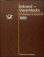 1989, Jahres-Exklusivzusammenstellung Mit Eckrand-4er-Blocks, Tadellos Im Schuber, Auflage 850 Stück, Mi. 800.-  ** - Altri & Non Classificati