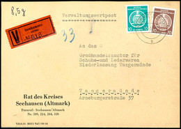 1954 - 1956, 9 Briefe Der Verwaltungswertpost, Dabei Dienstmarkenfrankaturen, Dauerserienfrankaturen, Freistempler, Unte - Andere & Zonder Classificatie