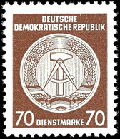 70 Pfg Dienstmarke, Type XI, Mit Senkrechtem Statt Waagerechten Wasserzeichen, Tadellos Postfrisch, Unsigniert, Fotobefu - Altri & Non Classificati