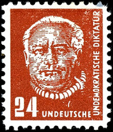 24 Pfennig Pieck, Postfrisch, Ein Zahn Verfärbt, Geprüft Schlegel BPP, Michelwert 750,-, Katalog: 2 ** - Sonstige & Ohne Zuordnung