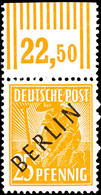 25 Pfg. Vom Bogenoberrand, Postfrisch, Geprüft Schlegel BPP, Mi. 150.-, Katalog: 10WOR ** - Autres & Non Classés