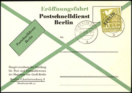 1 M. Schwarzaufdruck Gestempelt "BERLIN SW 11/ 1.3.49" Auf Amtlichem FDC Zur Eröffnung Des Postschnelldienstes, Unbeschr - Altri & Non Classificati