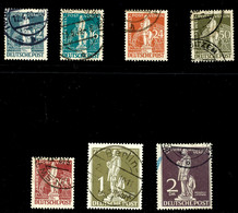 12 Pfg. Bis 2 Mk., UPU, 7 Werte Kpl. Gest. (2 RM Zusätzl Blaustrich), 60 Pfg., 1 Und 2 Mk. Je Gepr. Schlegel BPP, Mi. 32 - Autres & Non Classés