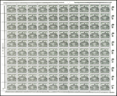 1 Pfg Berliner Bauten, Vollständiger Originalbogen Zu 100 Werten, HAN "515266.55 2" Und Druckerzeichen "Be", Tadellos Po - Sonstige & Ohne Zuordnung