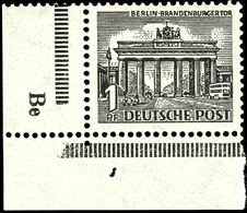 1 Pfg Berliner Bauten, Eckrandstück Unten Links Mit Druckerzeichen "Be", Postfrisch, Mi. 180.-, Katalog: 42DZ ** - Autres & Non Classés