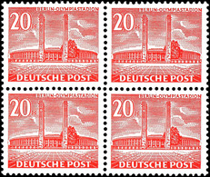 4 Und 20 Pfg Bauten II, Je 4er-Block, Tadellos Postfrisch, Unsigniert, Mi. 430.-+, Katalog: 112/13(4) ** - Sonstige & Ohne Zuordnung