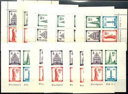 Freiburg-Blockpaar, 6mal, Postfrisch, Mi. 900,-, Katalog: Bl.1A/B ** - Sonstige & Ohne Zuordnung