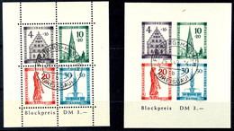 Freiburg-Blockpaar, Tadellos Gestempelt, Fotobefund Straub BPP "echt Und Einwandfrei", Katalog: Bl.1A/B O - Altri & Non Classificati