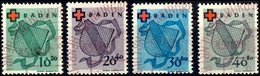 10 Bis 40 Pfg. Rotes Kreuz, 4 Werte Kpl. Mit Rotem Sonderstpl., Sign. Und Fotoattest Schlegel BPP, Mi. 400,-, Katalog: 4 - Altri & Non Classificati