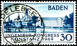 30 Pfg Konstanzer Ingenieur Kongress, 2. Auflage, Gestempelt "Adelebsen 16.12.49", Tadellose Erhaltung, Gepr. Schlegel B - Other & Unclassified