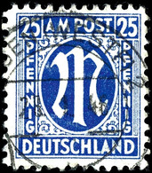 25 Pfg. Gezähnt L 11 1/2 : 11, Gestempelt, Knitter Und Kleiner Einriss, Fotokurzbefund Schlegel A. BPP, Mi.550,-, Katalo - Sonstige & Ohne Zuordnung