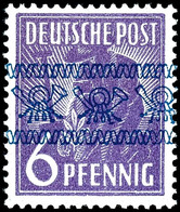 6 Pfg. Arbeiter Mit Blauem Bandaufdruck, Postfrisch, Geprüft Dr. Dub Und Schlegel BPP, Mi. 1.200.-, Katalog: 37IFI ** - Sonstige & Ohne Zuordnung