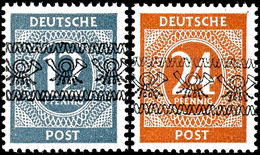 2 - 84 Pfg. Ziffer Mit Bandaufdruck, Postfrisch Komplett, U.a. Gepr. Schlegel BPP, Mi. 500.-, Katalog: 52/68I ** - Sonstige & Ohne Zuordnung