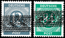 2 Pfg Bis 84 Pfg Ziffern Mit Bandaufdruck, Abart "doppelter Aufdruck, Tadellos Postfrisch, Fotoattest H.-D. Schlegel BPP - Altri & Non Classificati