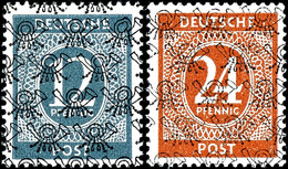 2 - 84 Pfg Ziffer Mit Netzaufdruck, Postfrisch, U.a. Gepr. Schlegel BPP, Mi. 800.-, Katalog: 52/68II ** - Sonstige & Ohne Zuordnung