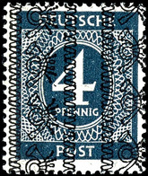 4 Pfg. Ziffer Mit Doppeltem Senkrechtem Bandaufdruck, Postfrisch, Tadellos, U.a. Geprüft Schlegel BPP Mit Fotoattest, Mi - Sonstige & Ohne Zuordnung