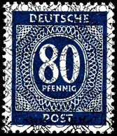 80 Pfg. Ziffer Mit Doppeltem Kopfstehenden Aufdruck, Postfrisch, Geprüft Schlegel BPP, Mi. 300.-, Katalog: IX/IIKD ** - Sonstige & Ohne Zuordnung