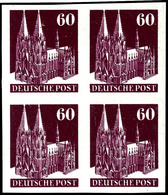 60 Pf. Bauten Ungezähnter Viererblock Tadellos Postfrisch, Mi. 800.-, Katalog: 93IVWU(4) ** - Sonstige & Ohne Zuordnung