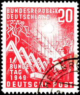 20 Pfg. Bundestag Mit Plattenfehler "Kleines I In BUNDESREPUBLIK", Gestempelt, Tadellos, Doppelt Geprüft Schlegel BPP, M - Other & Unclassified