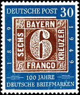 30 Pfg. 100 Jahre Briefmarken Mit Plattenfehler "Heller Fleck Im Linken Rahmen Der Bayernmarke Neben Dem Zweiten S Von S - Autres & Non Classés