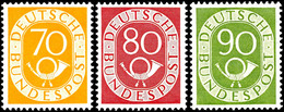 2 Pfg Bis 90 Pfg Posthorn, Kompletter Satz Mit 16 Werten, Tadellos Postfrisch, Fotoattest H.-D. Schlegel BPP (2011): "Di - Altri & Non Classificati