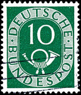 10 Pfg. Posthorn Mit Wasserzeichen 4 Vb, Mit Rollenstempelentwertung, Tadellos, Fotoattest Schlegel BPP, Mi. 1.800.-, Ka - Sonstige & Ohne Zuordnung