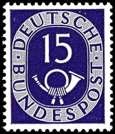 15 Pfg Posthorn, Abart: Wasserzeichen 4Z, Tadellos Postfrisch, Gepr. Schlegel BPP, Mi. 500.-, Katalog: 129Z ** - Sonstige & Ohne Zuordnung