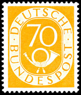 70Pfg. Posthorn, Postfrisch, Fotoattest Schlegel D. BPP "die Erhaltung Ist Einwandfrei", Mi. 500,-, Katalog: 136 ** - Sonstige & Ohne Zuordnung