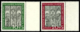 10 Und 20 Pfg. Marienkirche, Je Rechtes Randstück (gefaltet), Postfrisch, Mi. 220,-, Katalog: 139/40 ** - Other & Unclassified