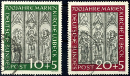 10 Und 20 Pfg Marienkirche, Tadellos Rundgestempelt, Mi. 160.-, Katalog: 139/40 O - Sonstige & Ohne Zuordnung