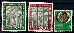 10 Und 20 Pf. Marienkirche, Sowie 10 Pf Wuppertal Tadellos Rundgestempelt, Mi. 210.-, Katalog: 139/41 O - Sonstige & Ohne Zuordnung
