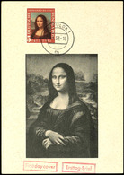 5 Pfg. Mona Lisa Mit Ersttagsstempel "FULDA 15.4.52" Auf Blanko-Maximumkarte, Selten, Fotoattest Schlegel D. BPP, Katalo - Sonstige & Ohne Zuordnung