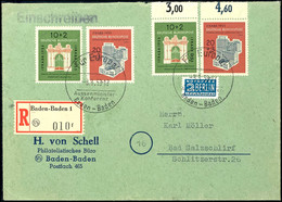 10 + 2 Und 20 + 3 Pfg Briefmarkenausstellung IFRABA, 2 Sätze, Einmal Mit Oberrändern, Auf Portogerechtem R-Brief Mit Son - Sonstige & Ohne Zuordnung