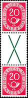 Posthorn, 20+X+20, X+20 Und X+2,+X, Senkrechte Zusammendrucke, Postfrisch, Tadellos, Fotoattest Schlegel BPP, Mi. 1350.- - Se-Tenant